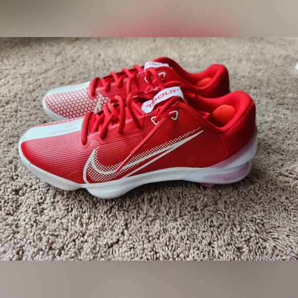 Nike Force Zoom Trout 7 Pro Red White Baseball Cleats Mens Size 9 CQ7224-602 New - Picture 5 of 6